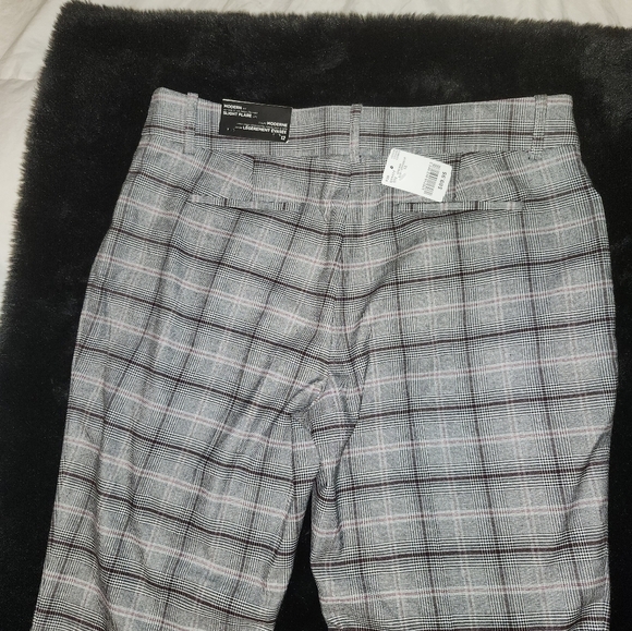 Le Chateau modern fit plaid dress  pants with slight flare sz 12 NWT - Picture 12 of 15